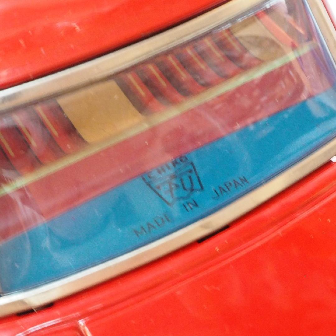 イチコー【ダットサン ブルーバード410赤 動作不良】当時物ブリキ製