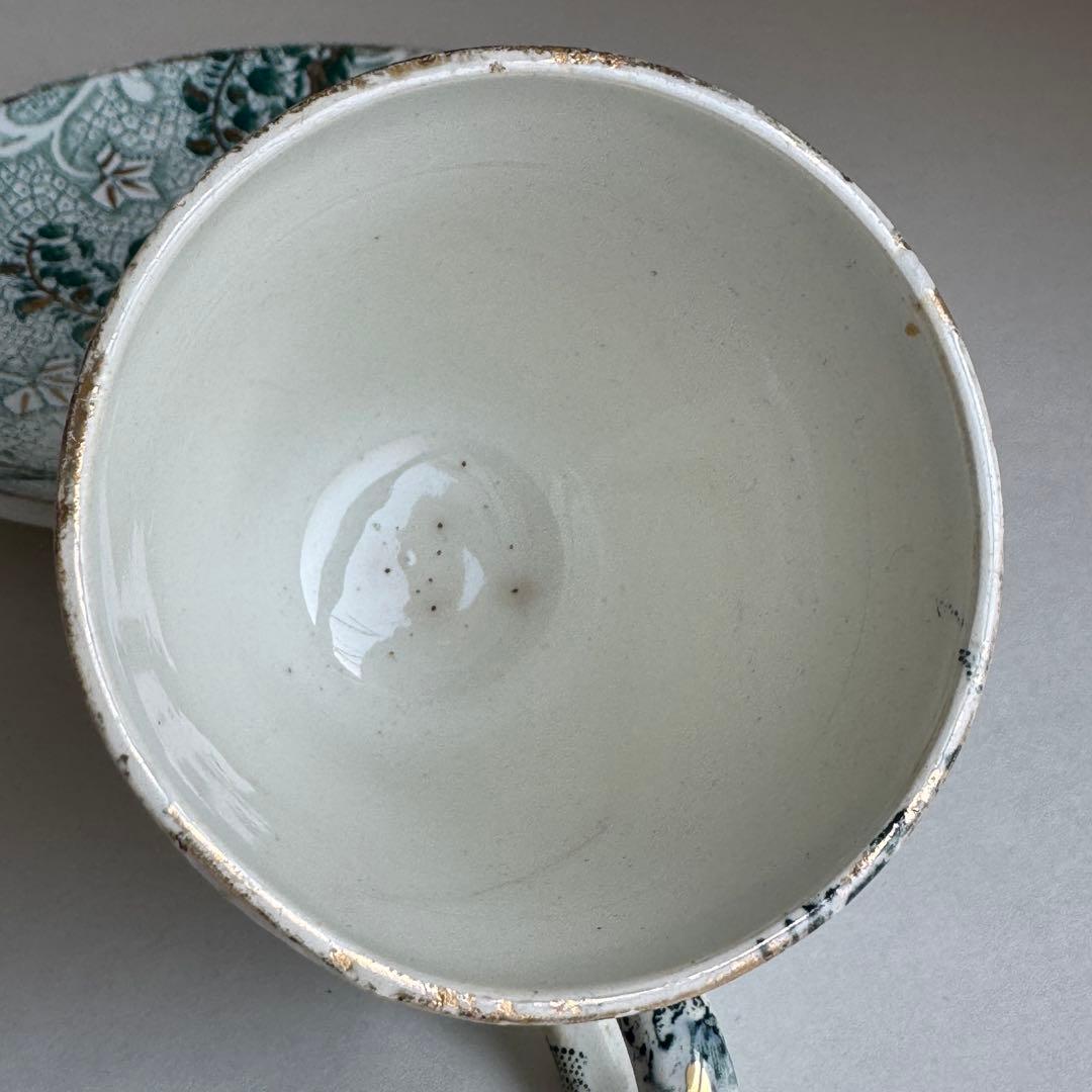 ① フランスアンティーク クレイユモントロー すずらん カップ