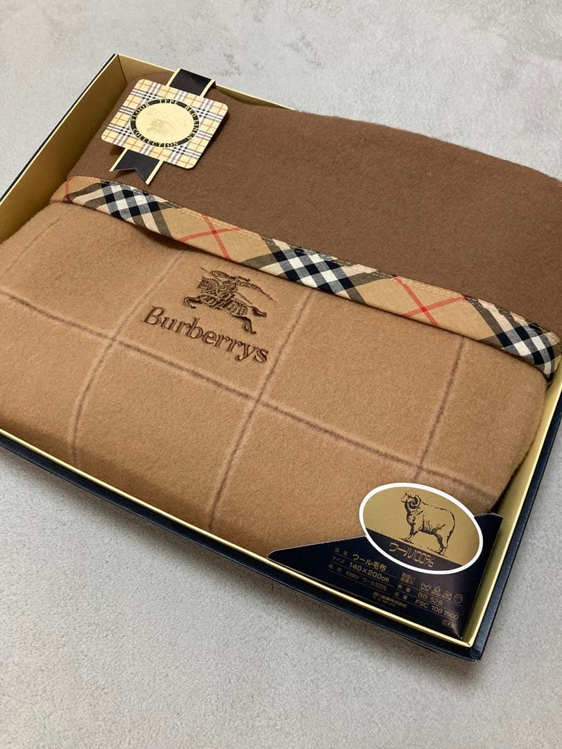 新品】Burberrys バーバリー ウール100% ウール毛布 西川産業 - メルカリ