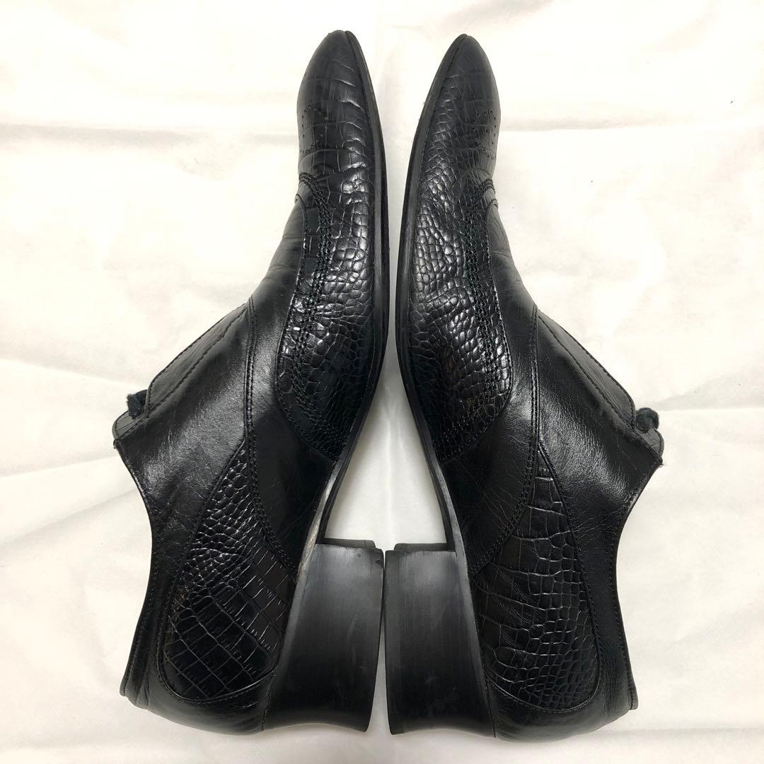 TORNADO MART クロコ柄 型押し レザーシューズ 革靴 S - メルカリ