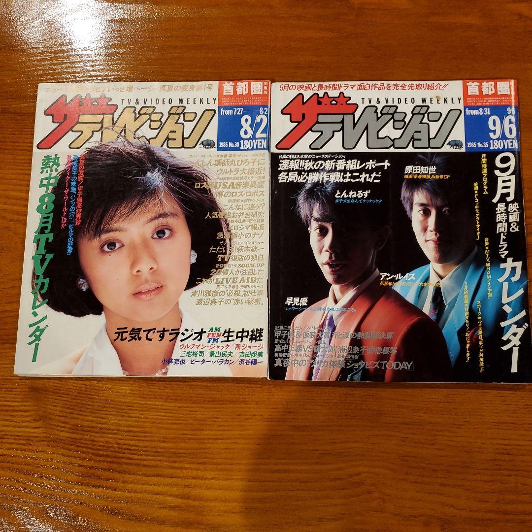 1985年ザテレビジョン首都圏関東版2冊セット - メルカリ