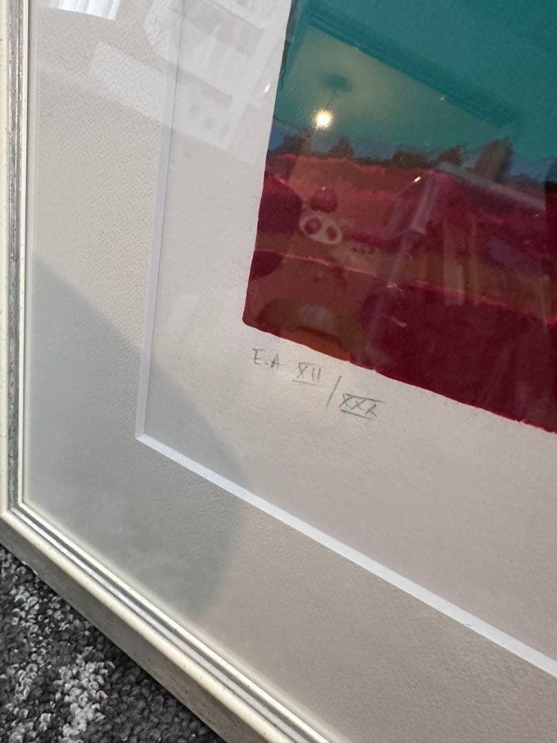 ロジェ・ボナフェ 「青い丘」 リトグラフ 直筆サイン・エディション