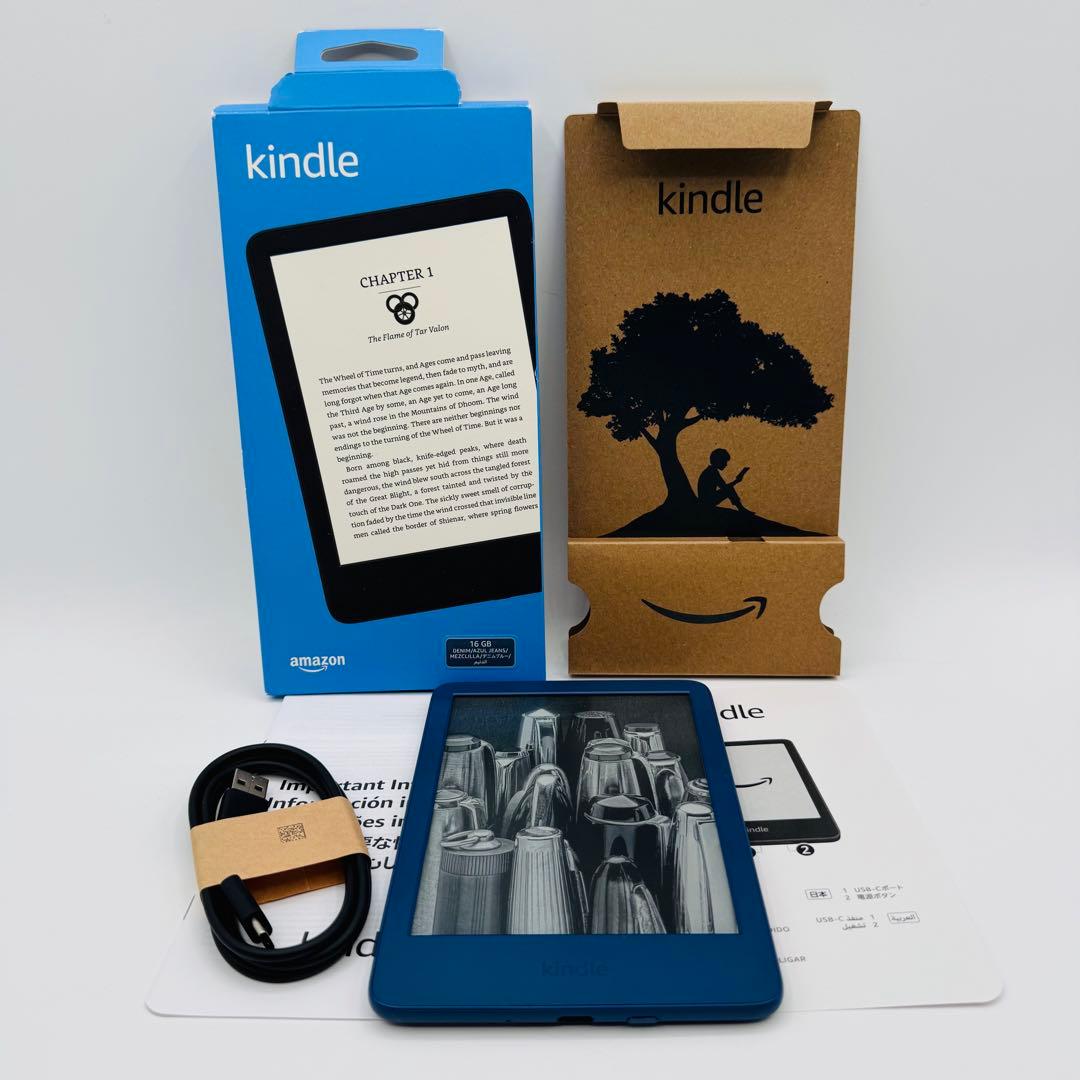【極美品】Kindle 第11世代 C2V2L3 16GB 広告なし　ブルー Kindle PaperWhite 第11世代 8GB なし Kindle Paperwhite 第11世代