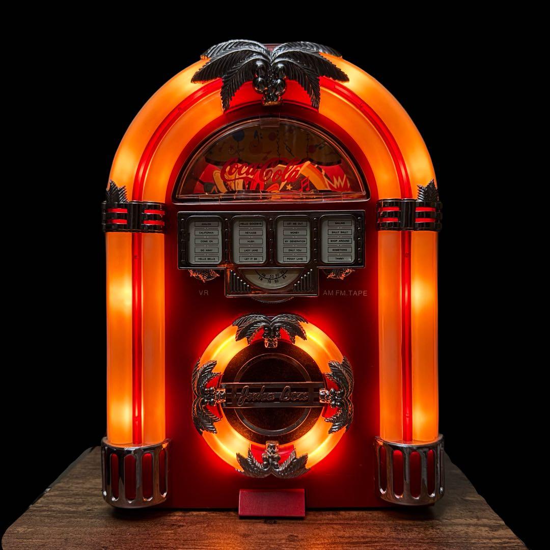 2001年製 juke box ジュークボックス コカコーラロゴ ラジカセ Amazon | ジュークボックス型CDプレーヤー 【Coca-Cola Juke Box