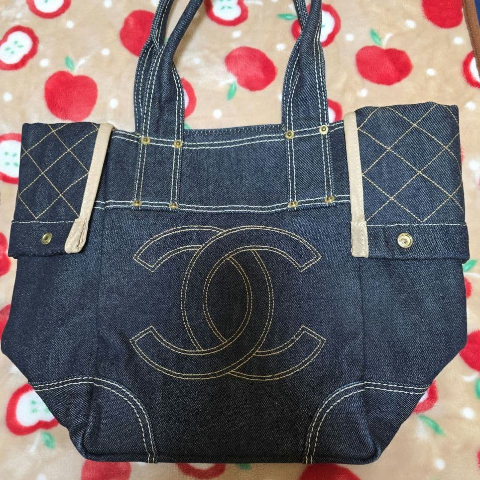 CHANEL デニム ハンドバッグ ノベルティ マチあり - メルカリ