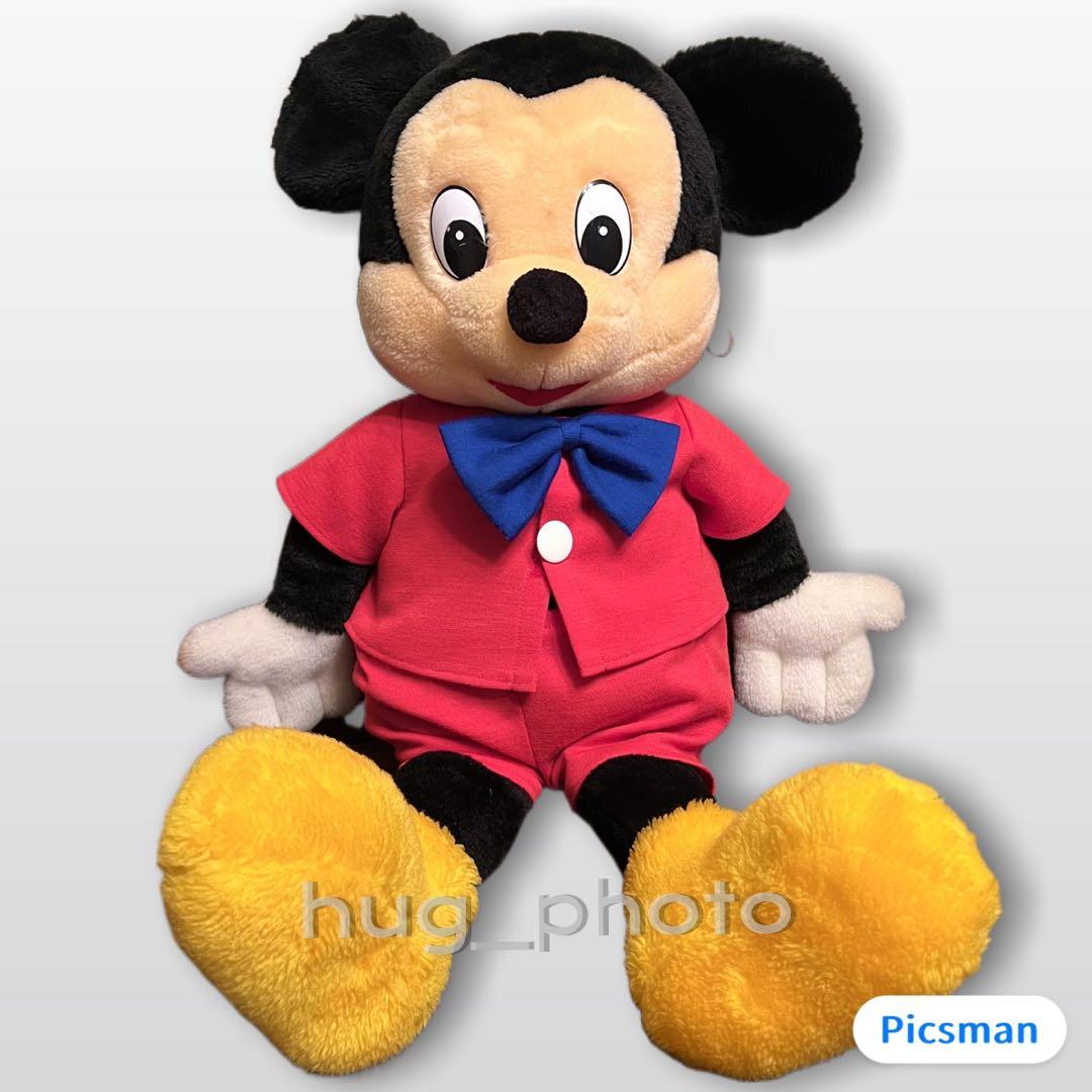 80's】サンアンドスター ミッキーマウス 特大ぬいぐるみ 昭和レトロ