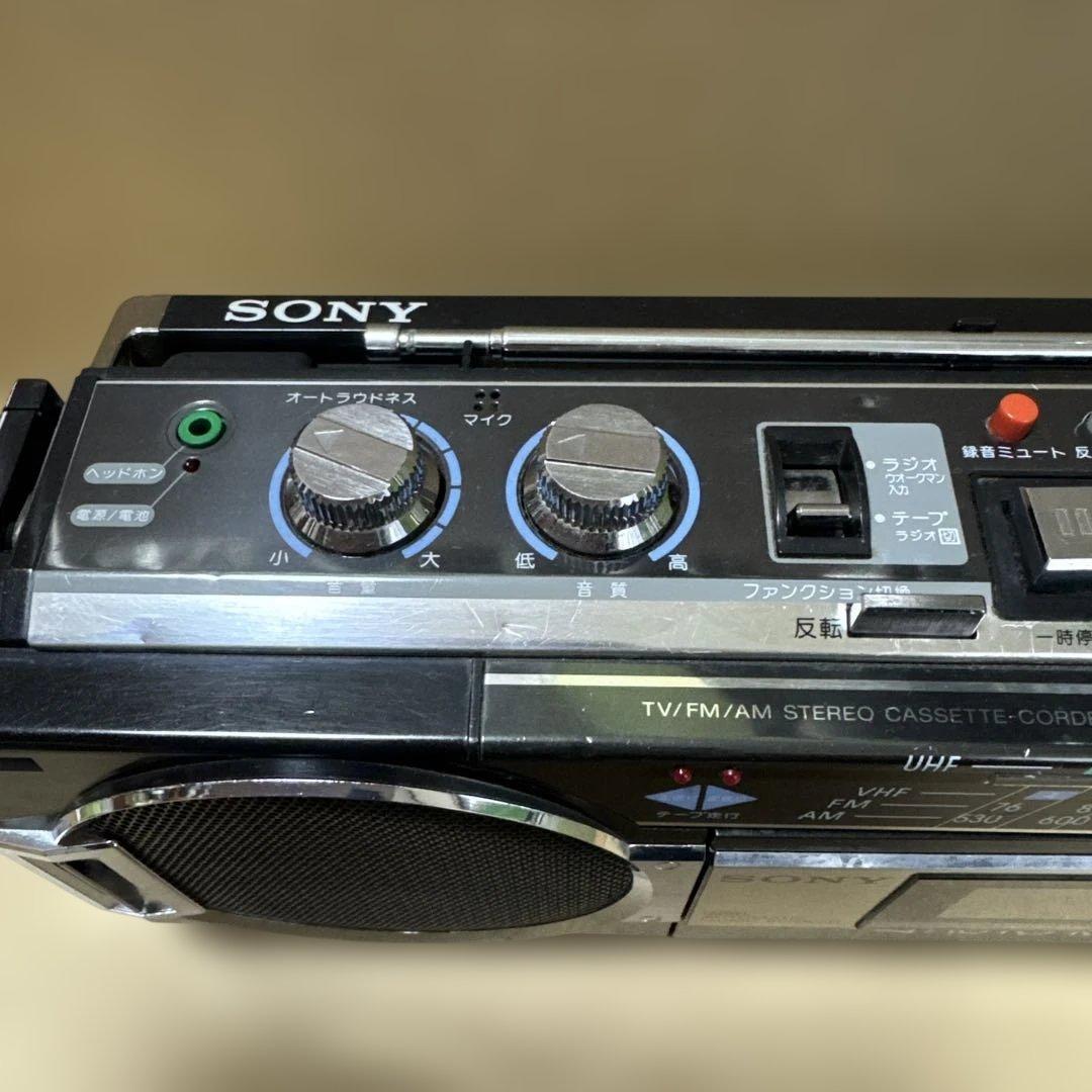 ジャンク品】SONYラジカセ ステレオカセットコーダー CFS-V11 レトロ