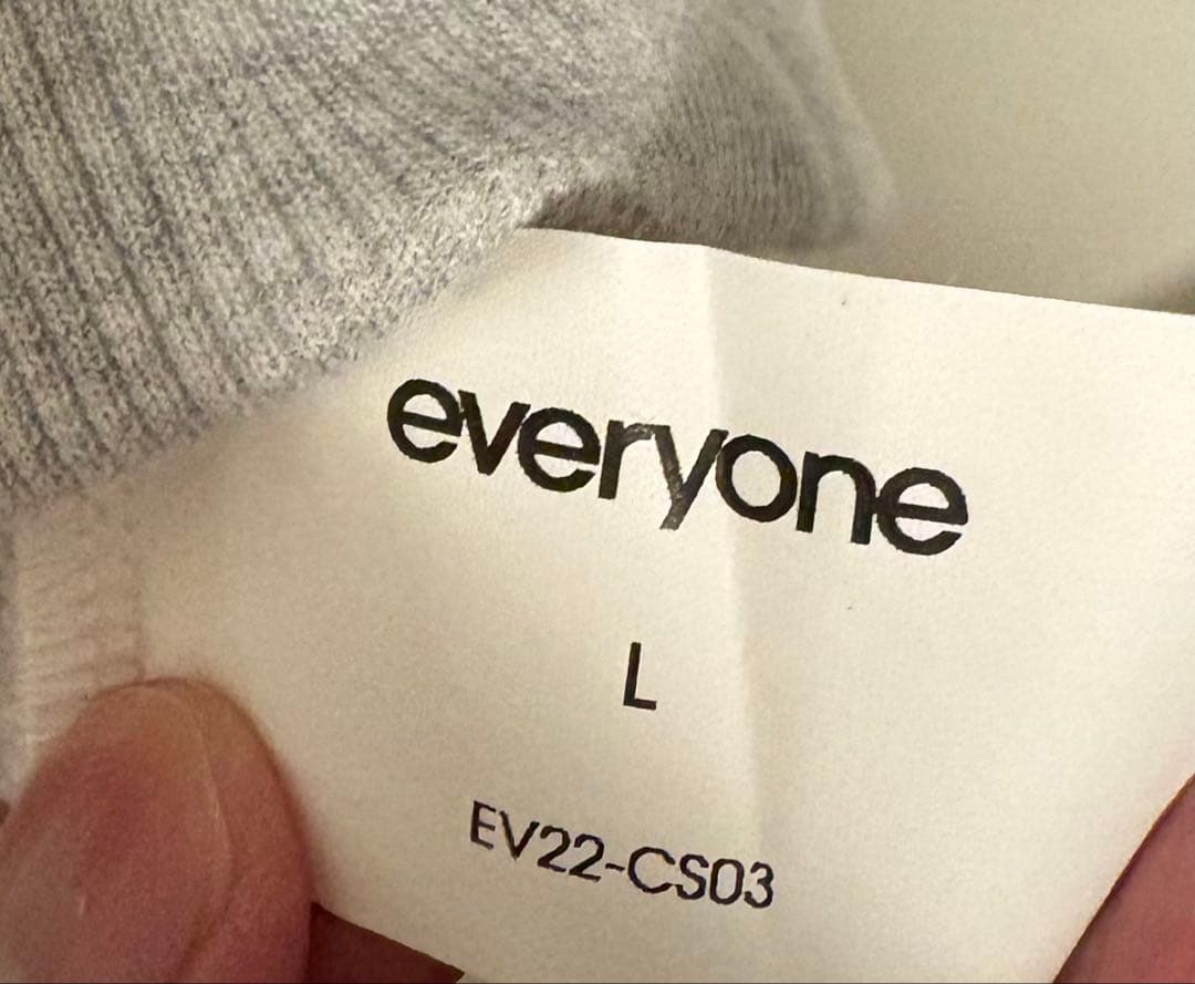 everyone エブリワン タートルネックスウェットグレー L - メルカリ