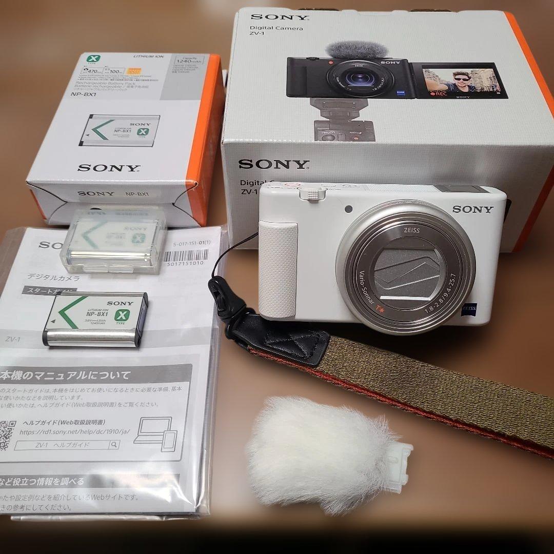 SONY ZV-1 ホワイト 本体と電池2つ Sony ZV-1 II Digital Camera (White)