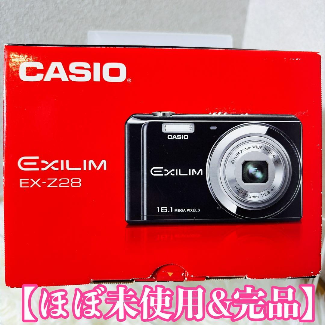 【ほぼ未使用&完品】CASIO EX-Z28 16.1メガピクセル ブラック Casio Exilim EX-Z28 Black 16.1MP Digital Camera [Near Mint/C