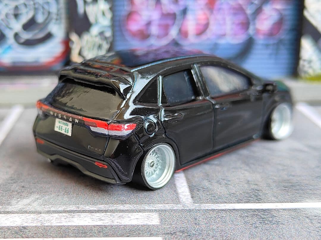 トミカ改造 日産 オーラ NISMO アルミリム 深リム ☆ホットウィール