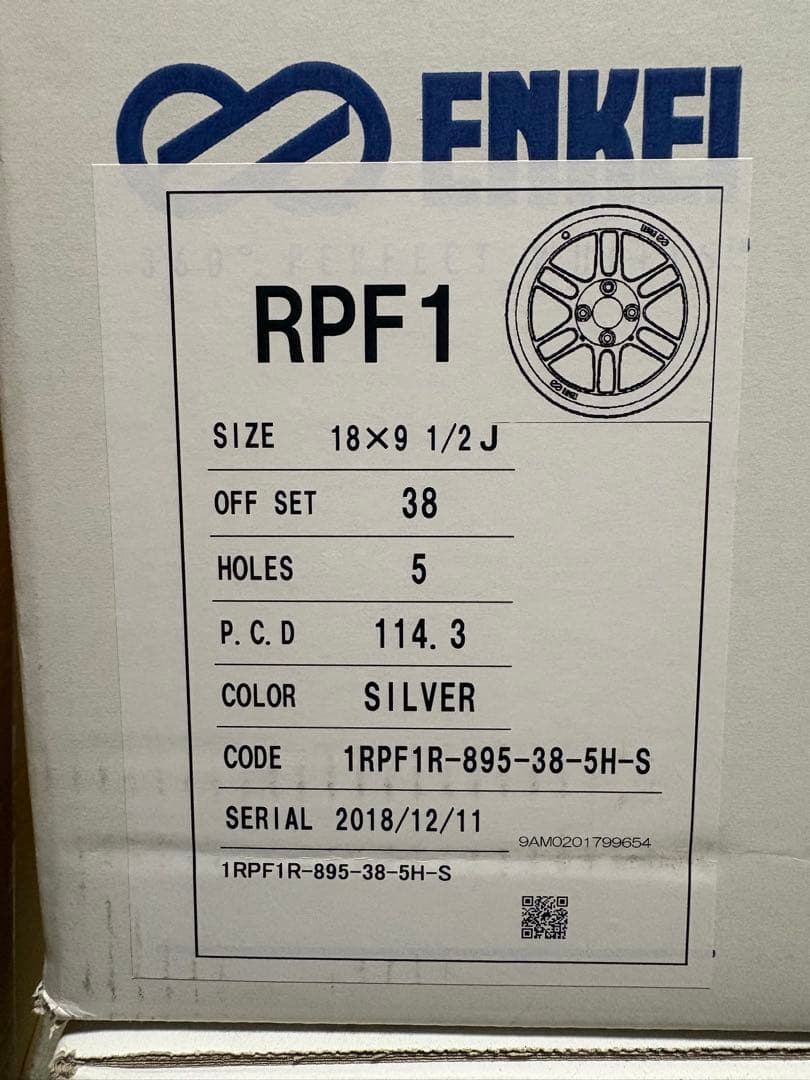 【新品・送料無料】エンケイENKEI RPF1 18インチ 9.5j+38 2本