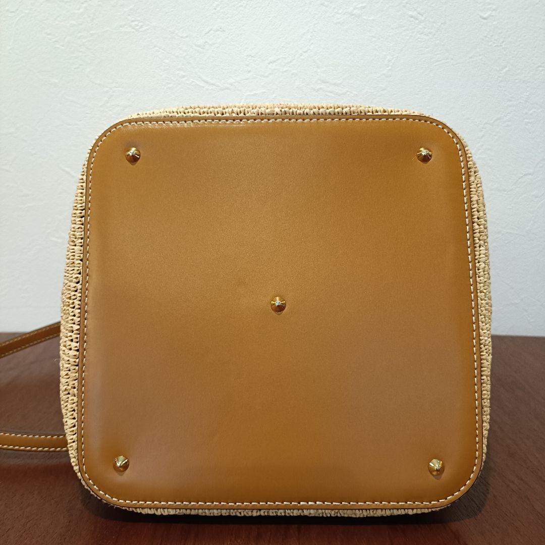 Mark Cross マーククロス ストロー バケツ トートバッグ かごバッグ