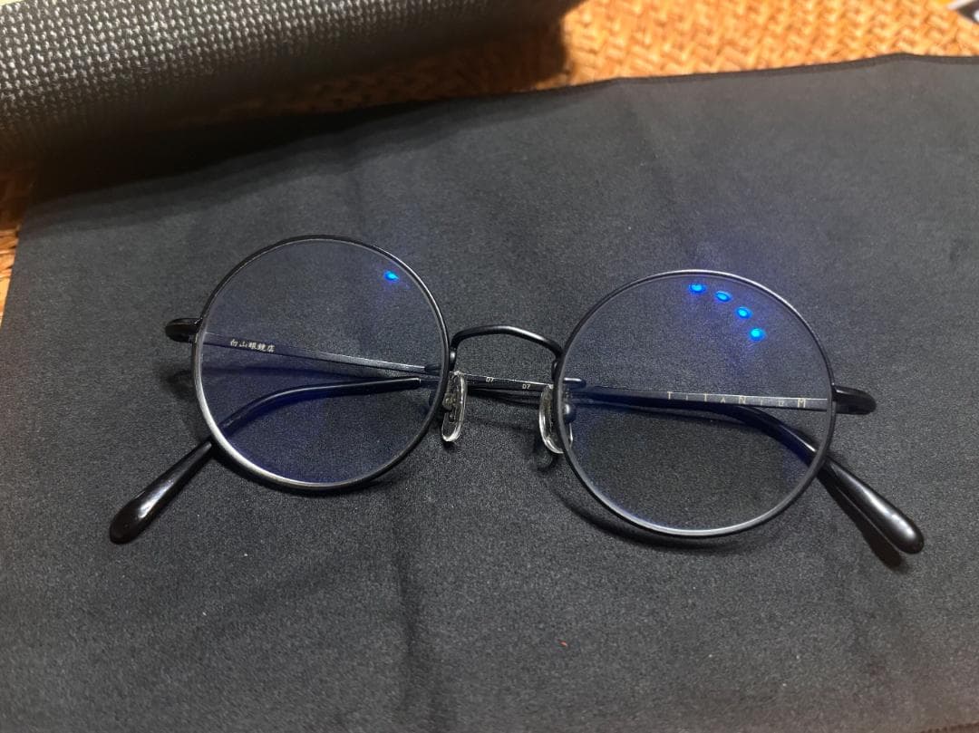 白山眼鏡店 TITANIUM チタニウム D7 メガネ ブラック - メルカリ