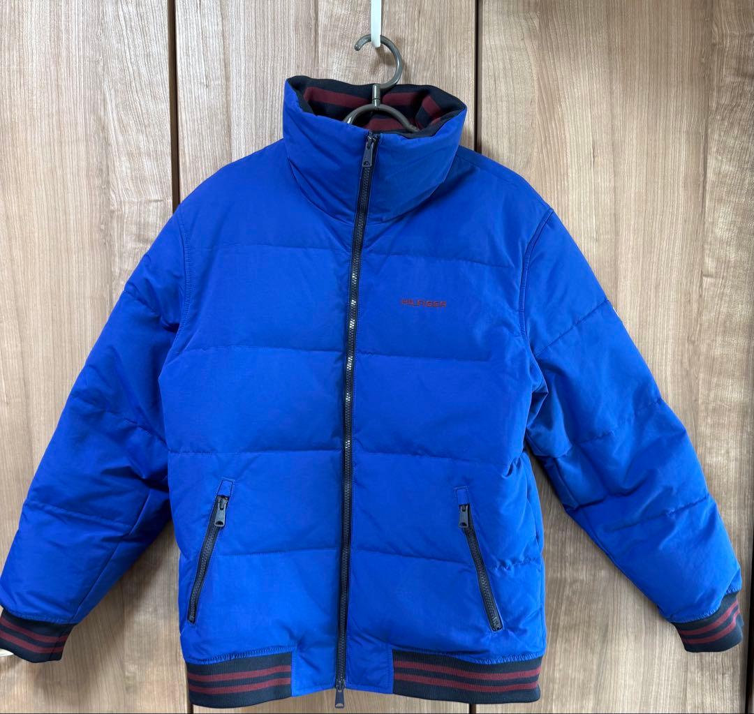 【値下げ】  トミー　ダウンジャケット 青 即納○トミージーンズTOMMYJEANSダウンジャケットブルゾンコート