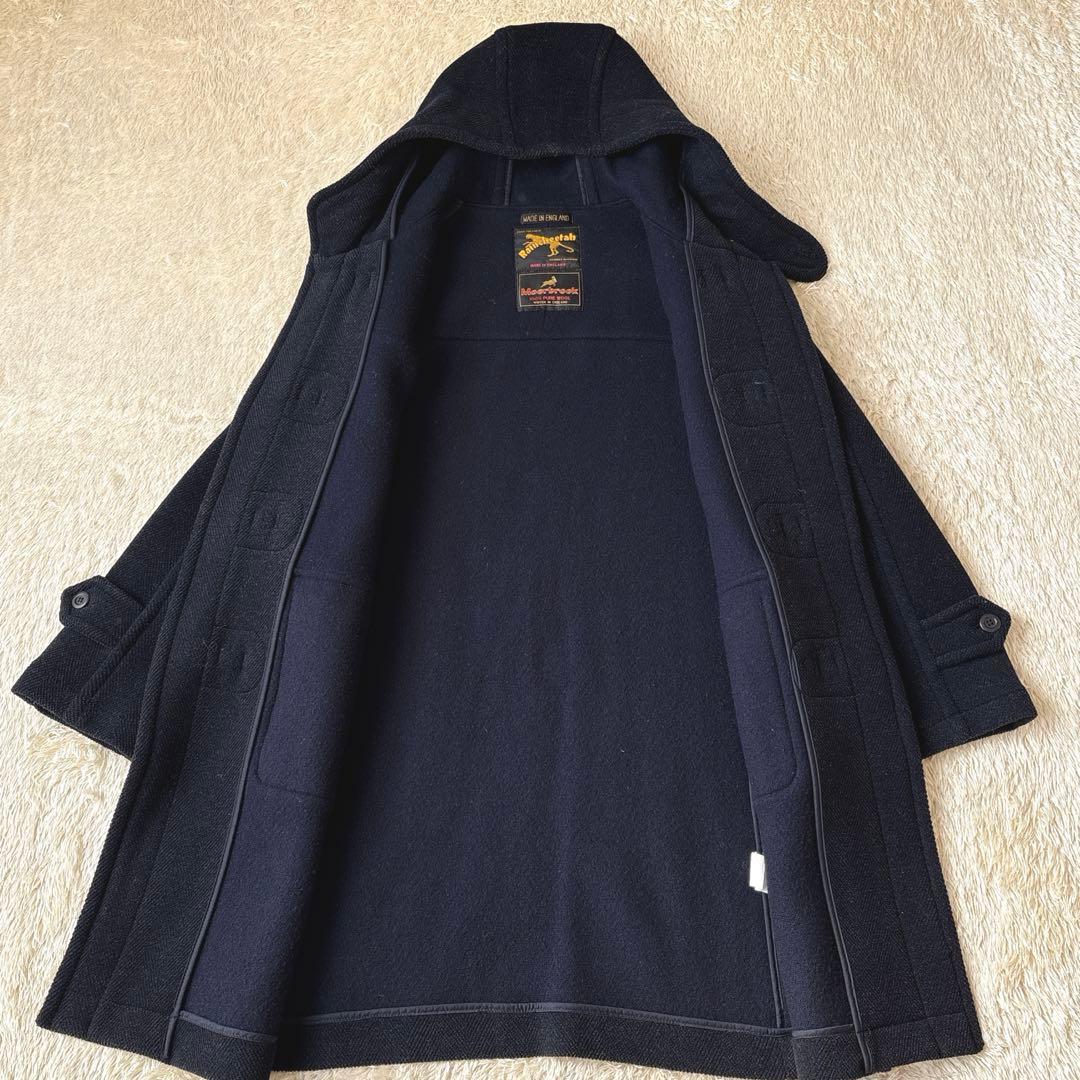 希少☆レインチーター moorbrook ダッフルコート 英国製 ヘリンボーン