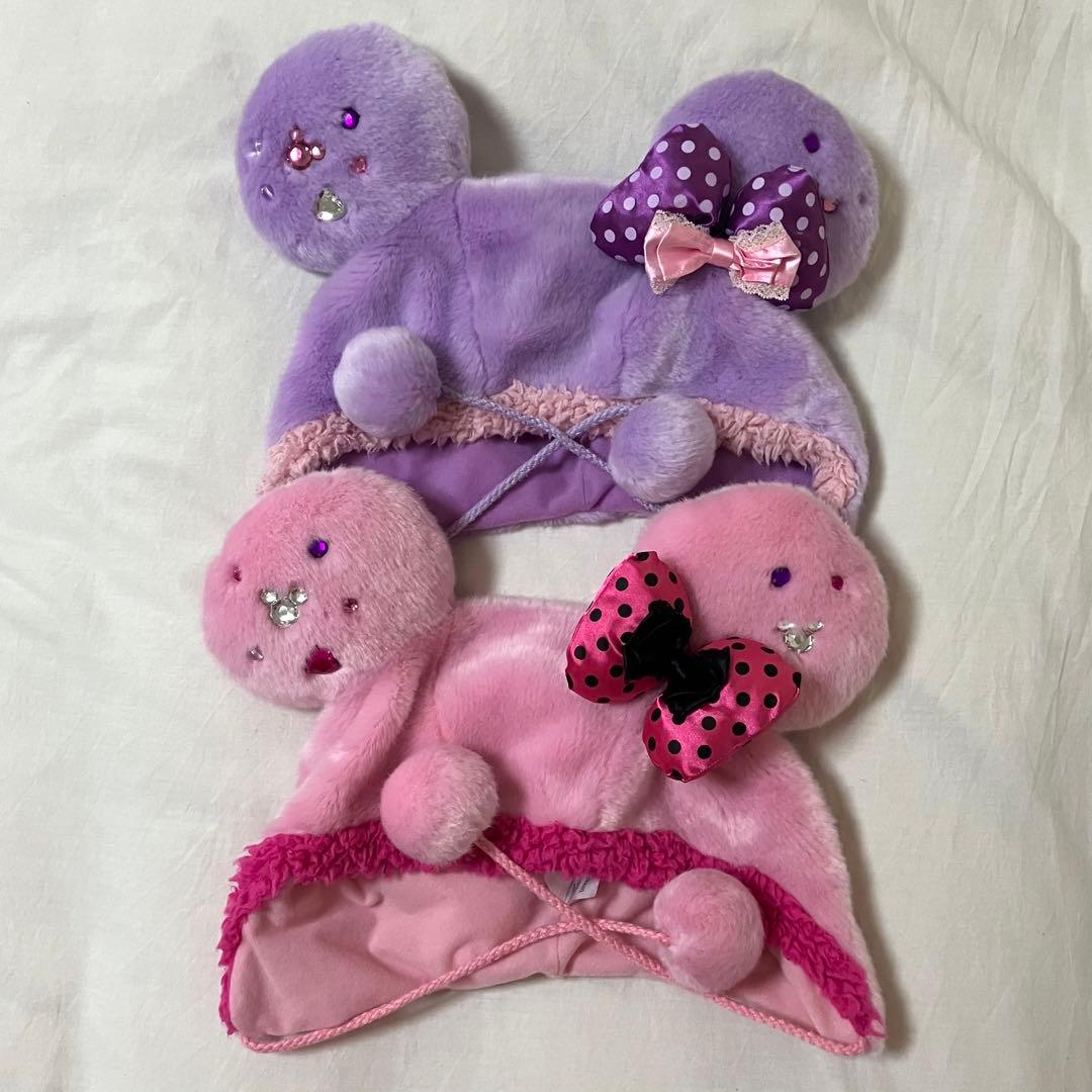 ディズニー ファンキャップ ミニー ピンク 紫 - メルカリ