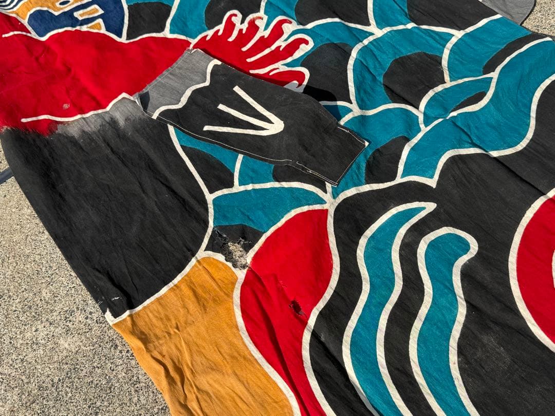 古布 木綿 鯉のぼり 二間 金太郎入 3.5m こいのぼりリメイク素材