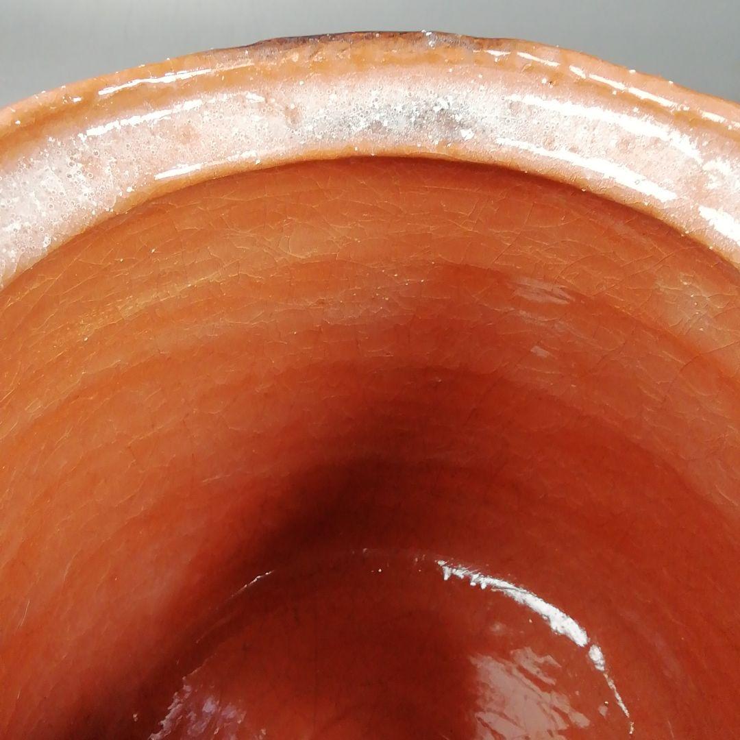 T994 水指 『赤楽 水指』『楽入 造』 共箱 茶道具