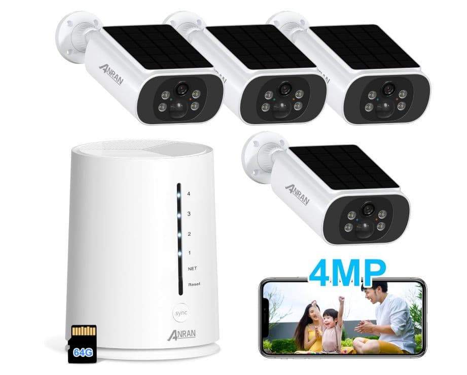 強化版400万画像・ソーラーパネル一体型・4台セット 屋外 電源不要 ワイヤレス 楽天市場】☆限定15％OFFクーポン！☆防犯カメラ 4台セット ソーラー