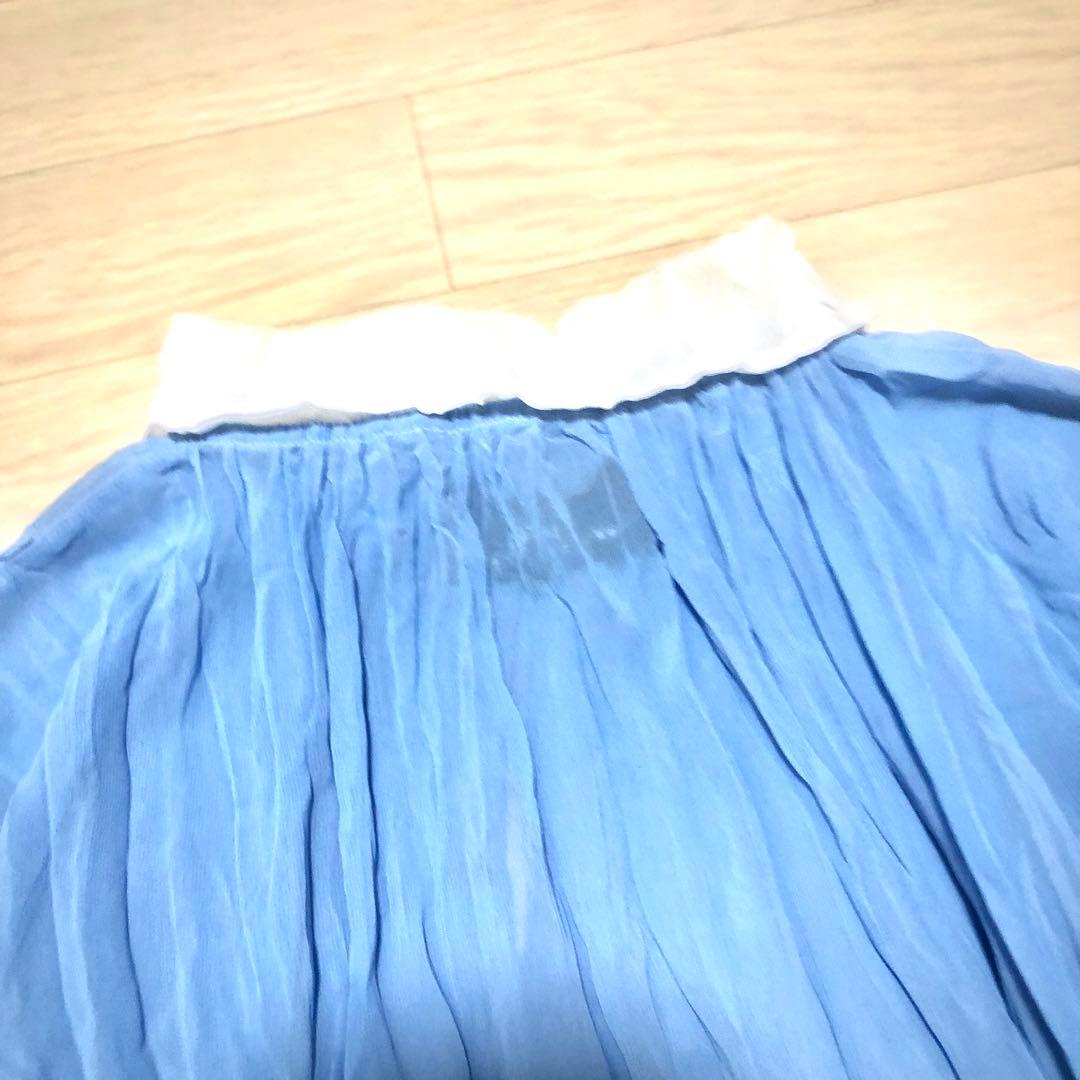 トリココムデギャルソン プリーツ加工ワンピース シフォンジョーゼット