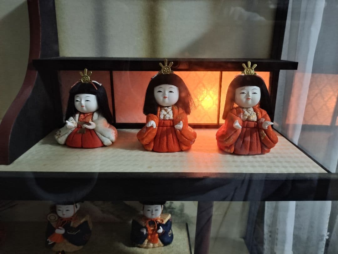 昭和40年代 アンティーク 希少雛人形 (オルゴール、ライト付き) - メルカリ