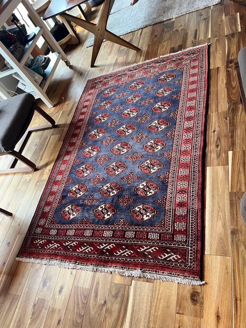 ペルシャ絨毯　バルーチ手織り　アンティーク 185✖️122 ウール ペルシャ手織り絨毯 ウール ラグ バルーチ 120×196cm OUTLET