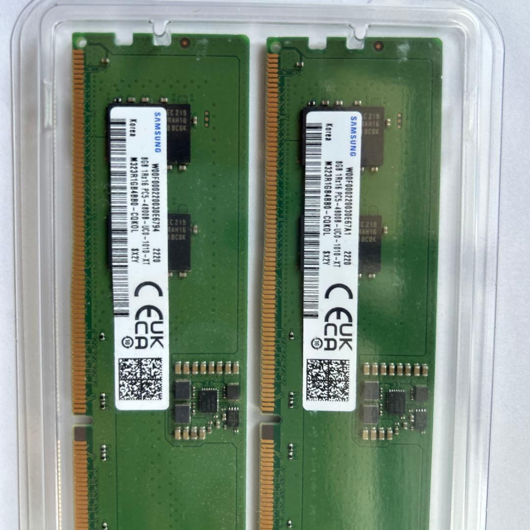 ディスクトップ用メモリー DDR5-4800 8GB x 2枚 SAMSUNG製