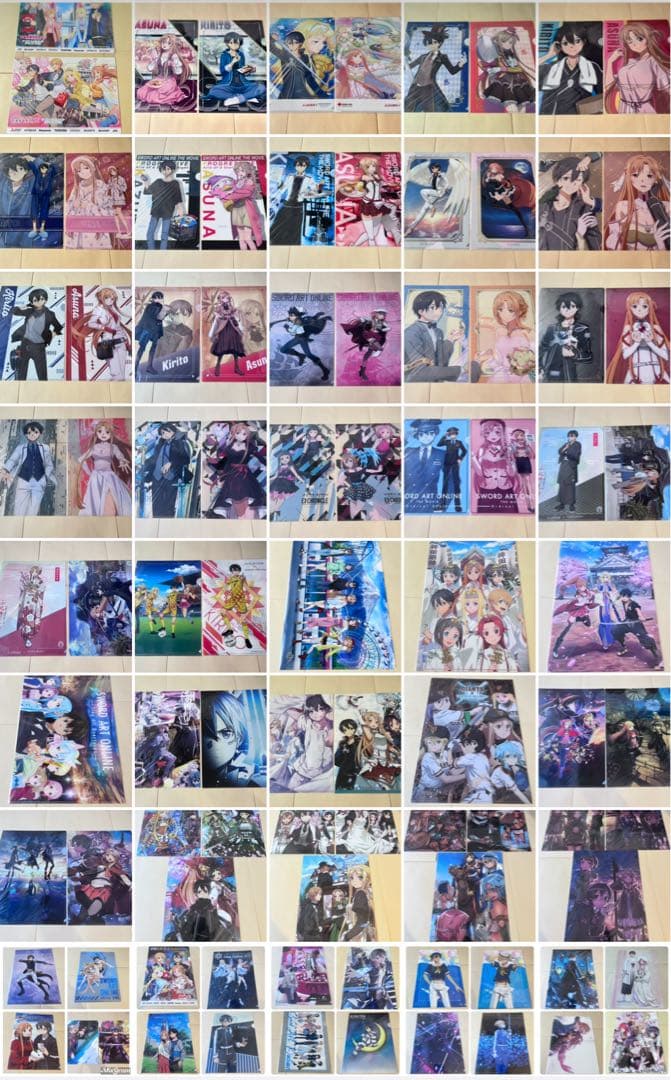 ソードアート・オンライン 希少クリアファイル74枚セット 電撃クリアファイルマガジン ソードアート・オンライン キリト＆アスナ