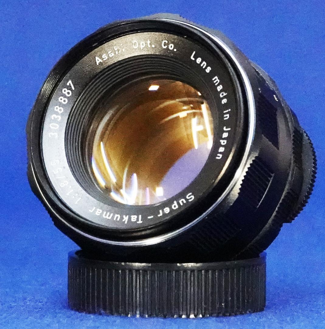 3038887　極上品虹色フレア後期型Super-Takumar　F1.8/55