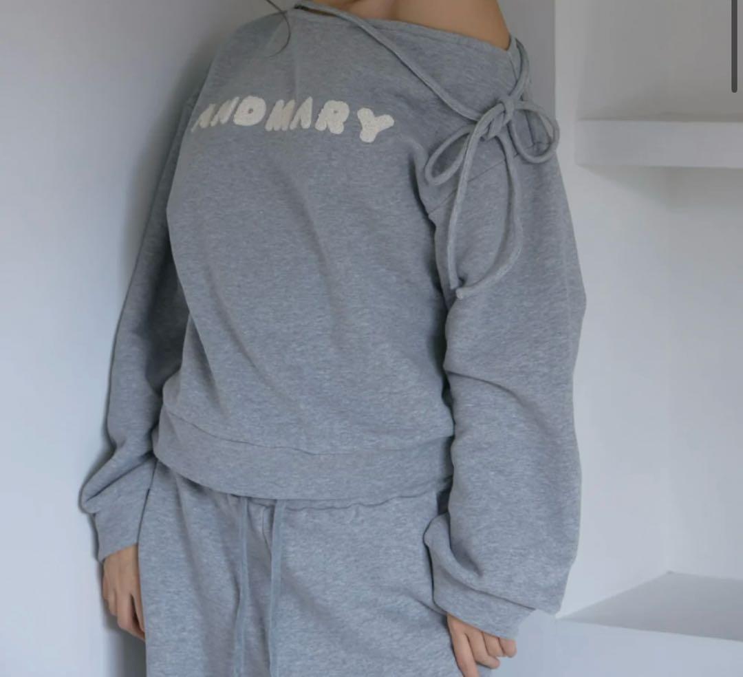 アンドマリー Mary logo loose set up gray - メルカリ