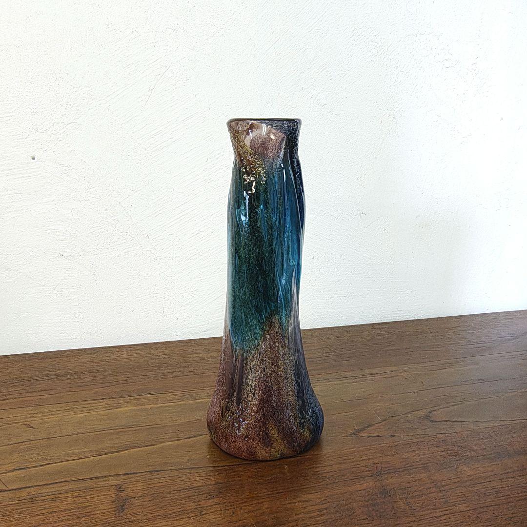 ア*マ様 【稲嶺盛吉】琉球ガラス 花瓶 フラワーベース 楽天市場】稲嶺盛吉(宙吹きガラス工房虹) 琉球ガラス 花入れ 土紋変形