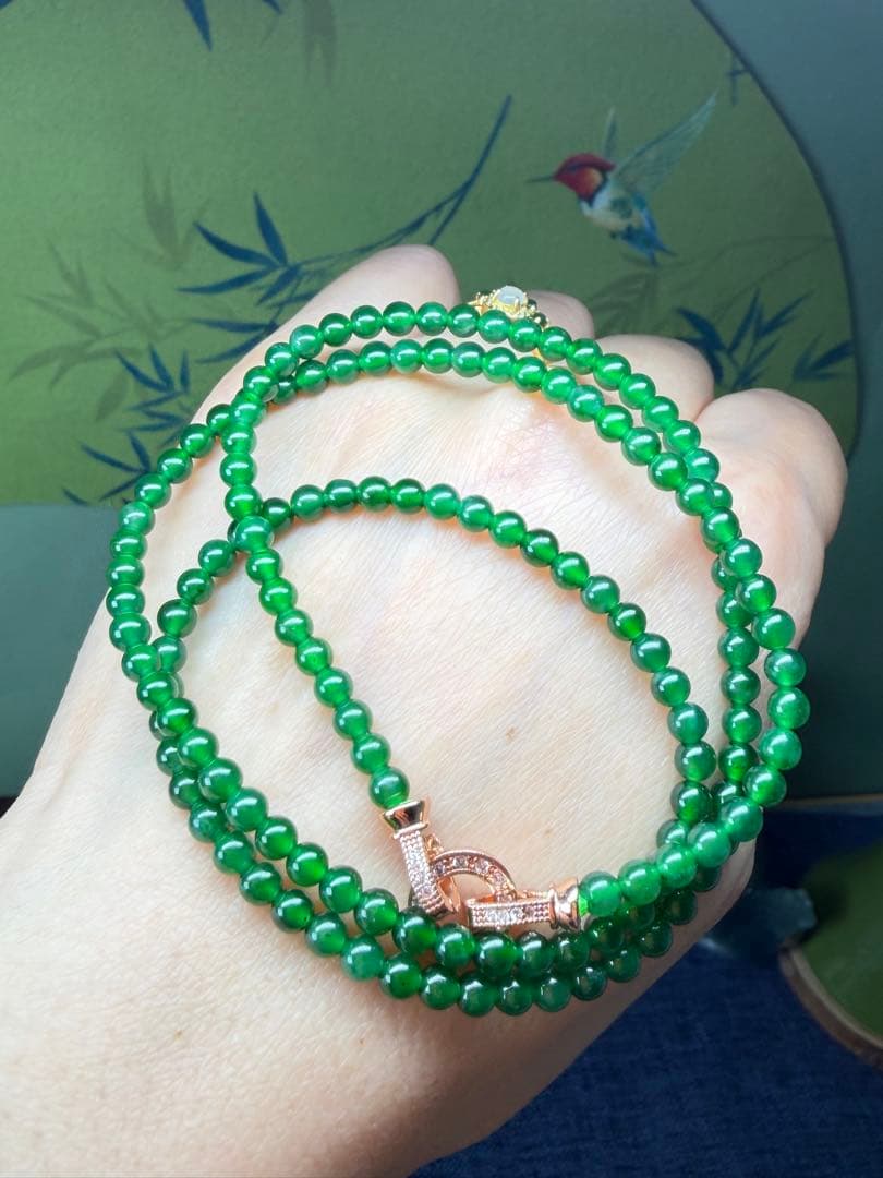 貴重‼️希少品‼️天然本翡翠 最高品質ロウカン質極上氷陽緑翡翠