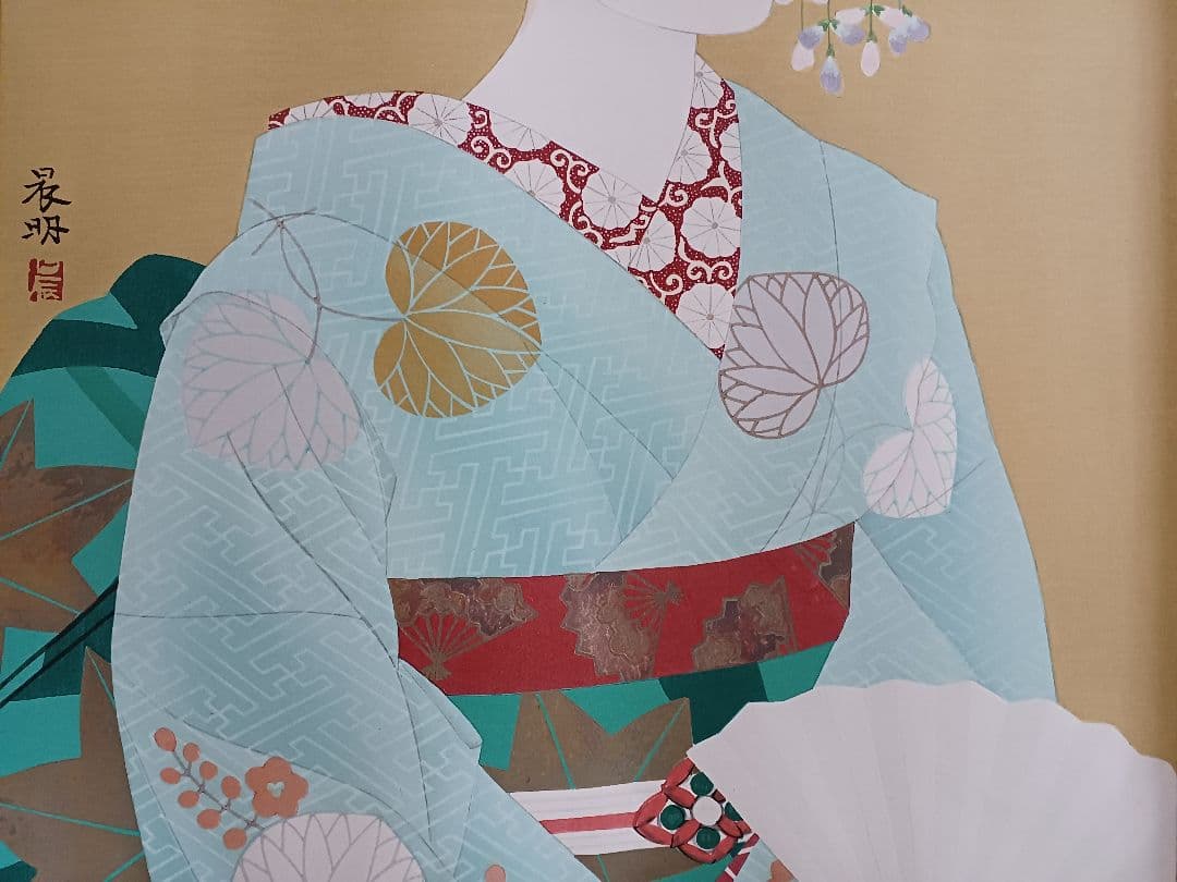 ◇加藤晨明 「舞妓」 手摺木版画 限定200部 彫師：文寿礼二 摺