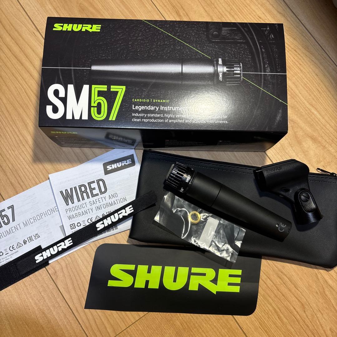 SHURE SM57 ダイナミックマイク 本体と付属品 - メルカリ
