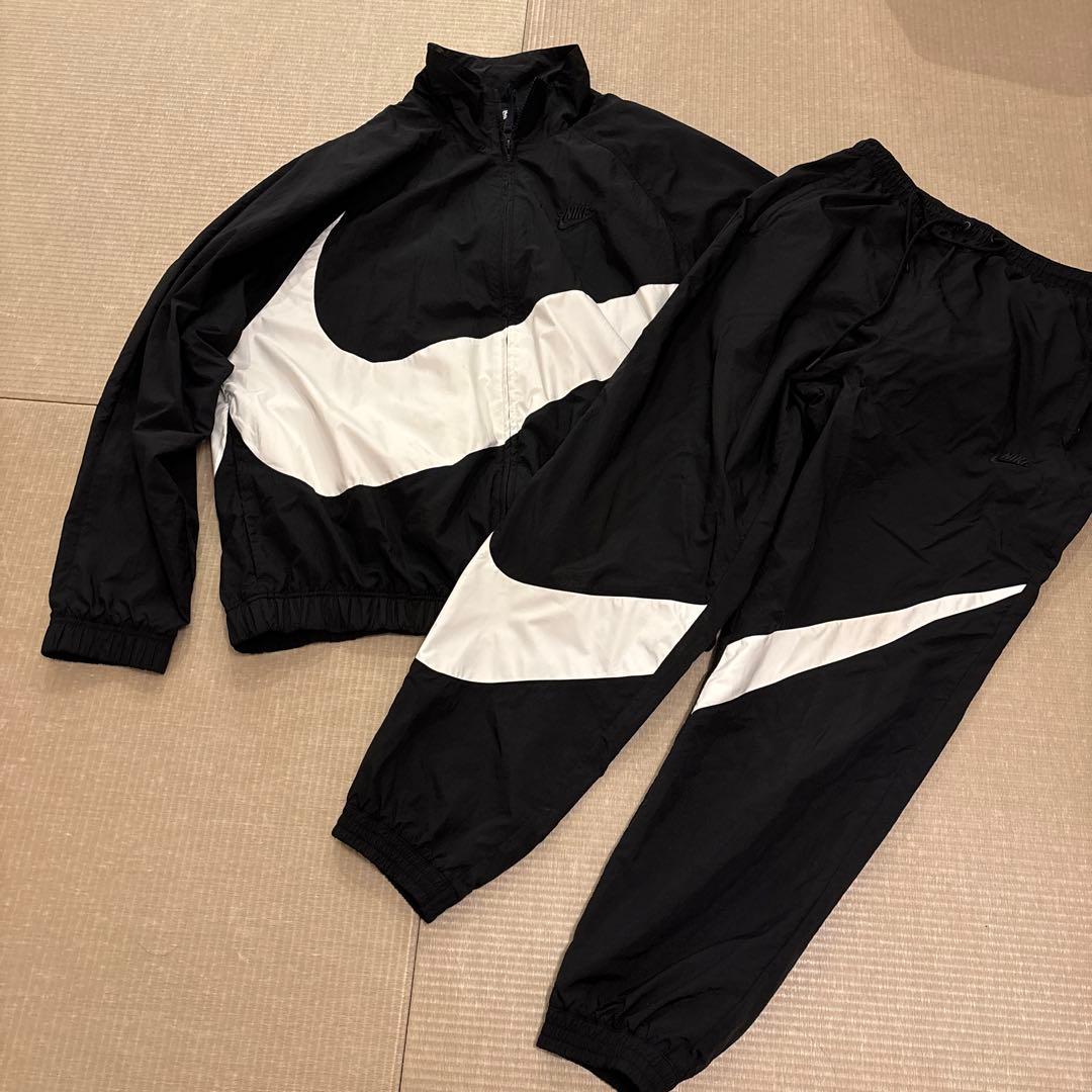 NIKE ナイロンジャケット ブラック/ホワイト NIKE ナイキ ナイロンジャケット バックロゴ ブラック ホワイト XL