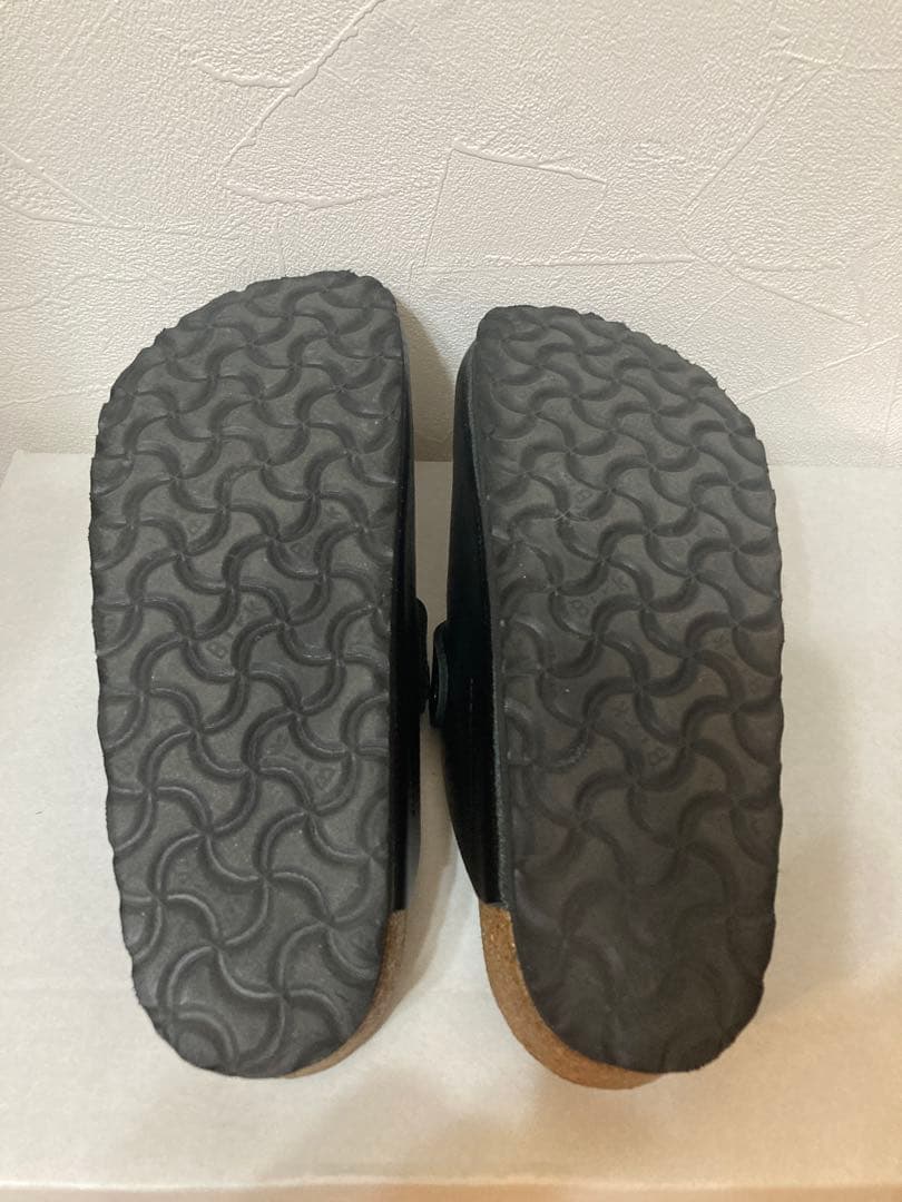 BIRKENSTOCK ボストン レザー　ブラック　　38(24.5cm)