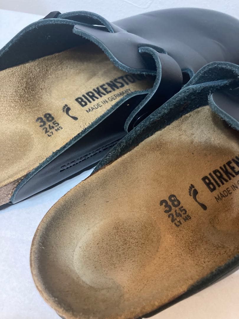 BIRKENSTOCK ボストン レザー　ブラック　　38(24.5cm)