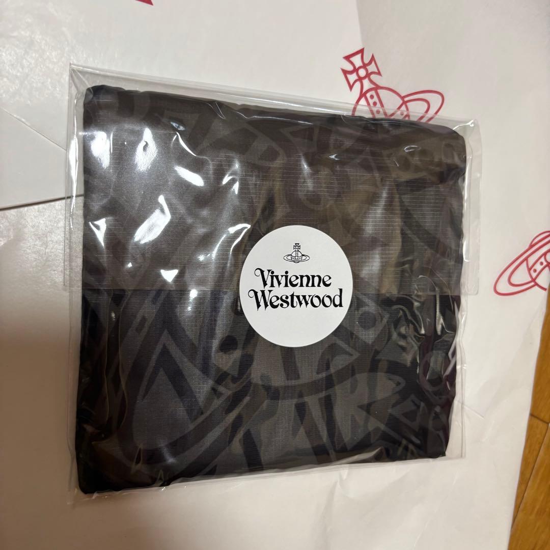 新品未使用品 ヴィヴィアンウエストウッド エコバッグ オーブ総柄 ナイロン 総柄×オーブ柄【Vivienne Westwood ANGLOMANIA/ヴィヴィアン ウエスト