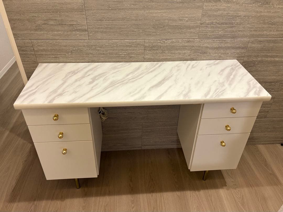 るる【Francfranc】エメラルド コスメドレッサー（ホワイト） ミーオ ドレッサー ホワイト（W600～920×H1350） | Francfranc（フラン