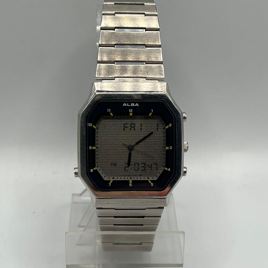 ビンテージ SEIKO ALBA 二重面相 Y950-5040 電池交換済 - メルカリ