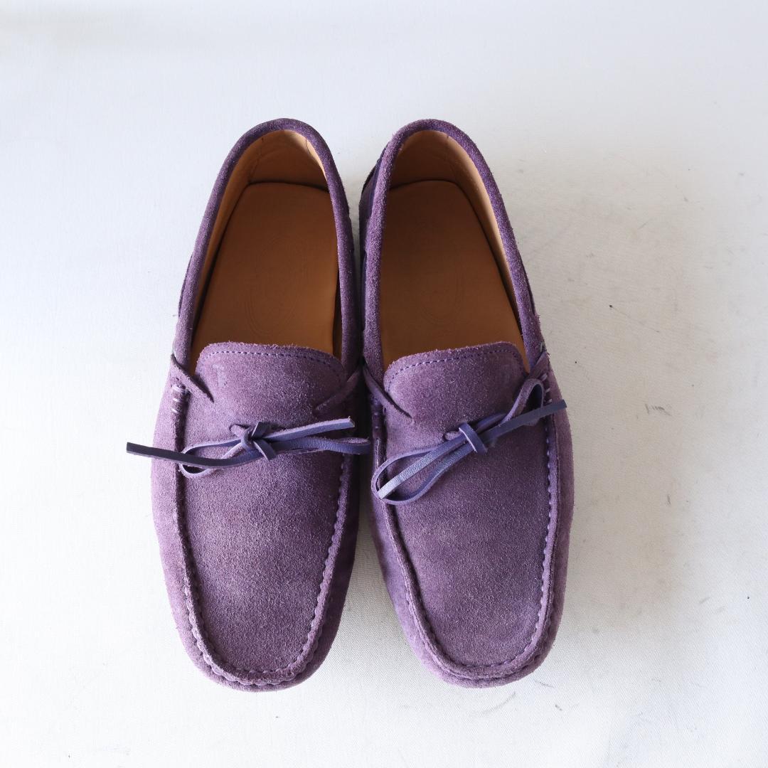 美品トッズ　ドライビングシューズ　ゴンミーニ　紫　パープル　6.5 25.5cm