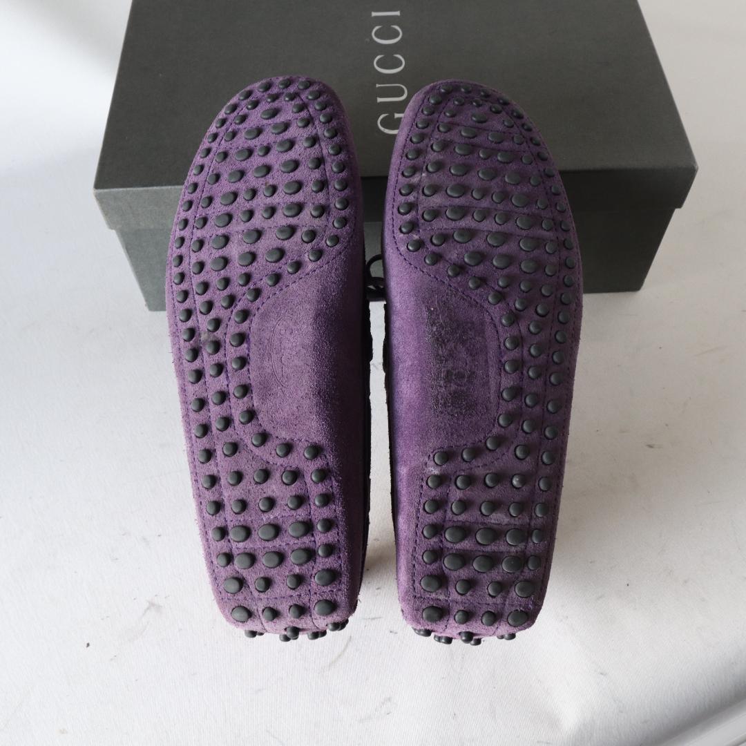 美品トッズ　ドライビングシューズ　ゴンミーニ　紫　パープル　6.5 25.5cm