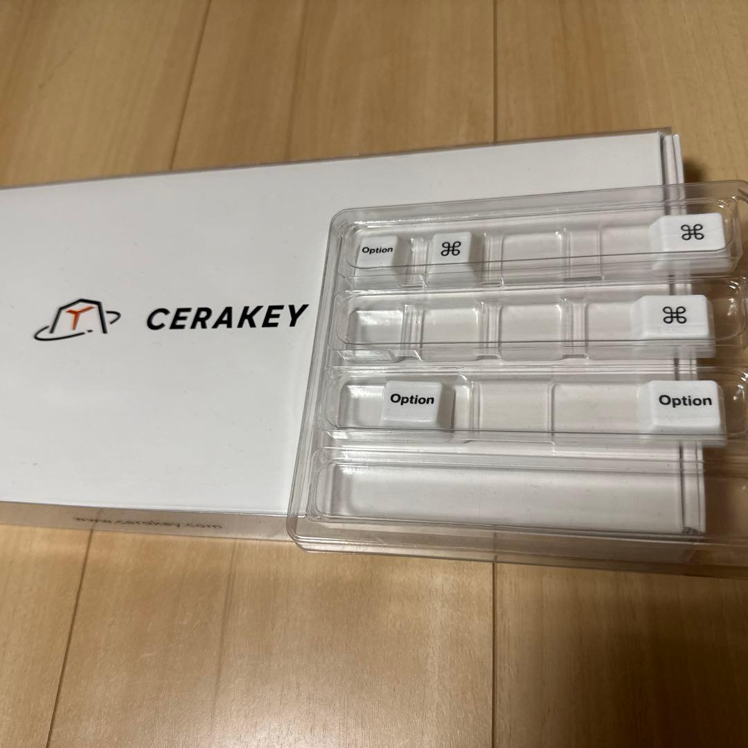 cerakey 無刻印ホワイト フルセット + MacOS用オプション セラミック キーキャップ フルセット - 白 | Cerakey