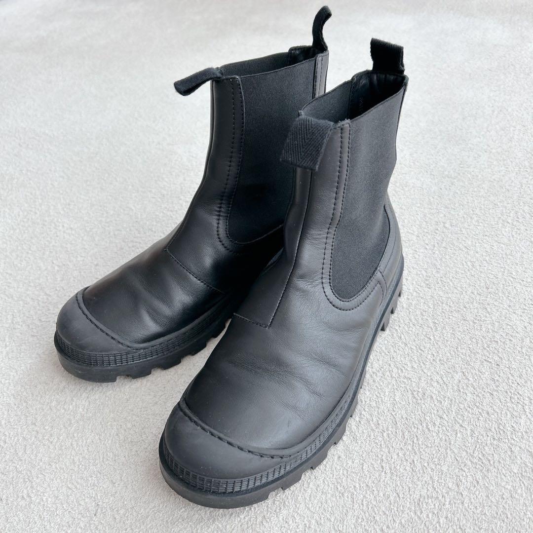 LOEWE ロエベ レザー サイドゴア チェルシーブーツ ブラック 37 - メルカリ