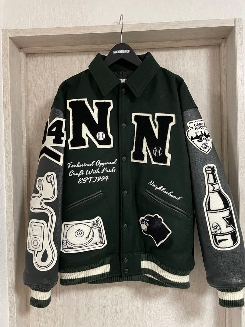 ネイバーフッド 22AW STADIUM JK.WO グリーンLスタジャン - メルカリ