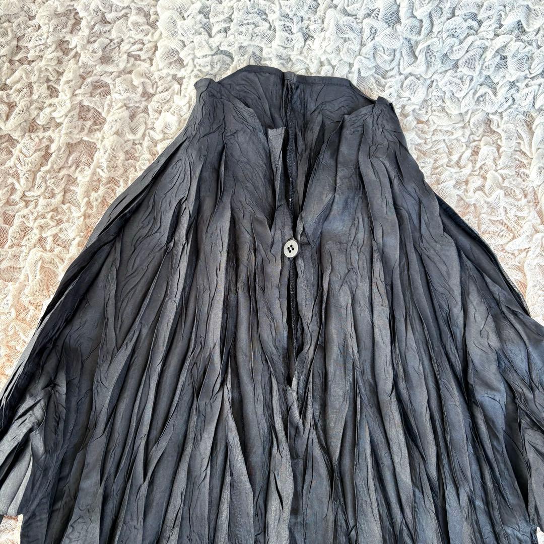 希少✨PLEATS PLEASE シワ加工 フリンジシャツ変形トップス - メルカリ