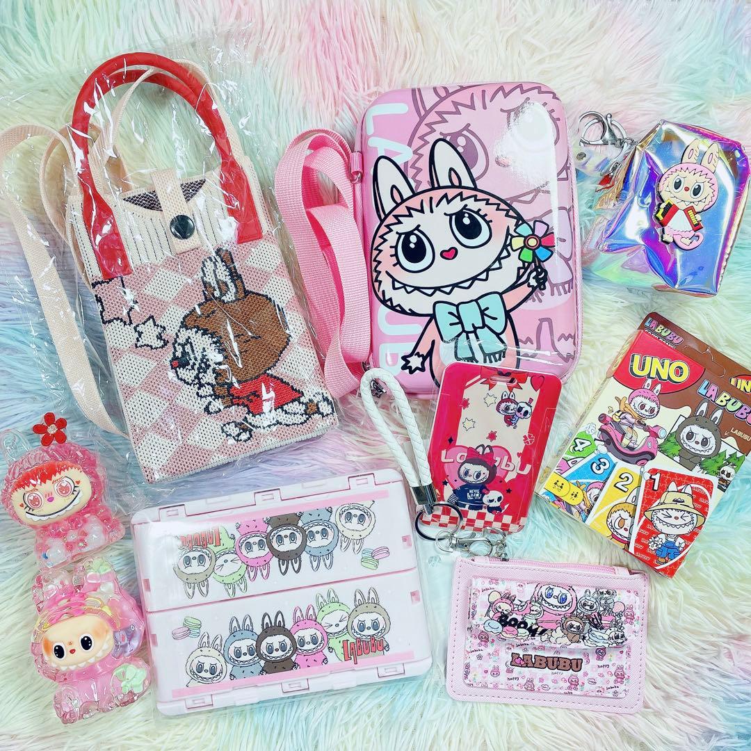 labubu ラブブ グッズ 雑貨 まとめ売り ラブブセット(ピンク赤系
