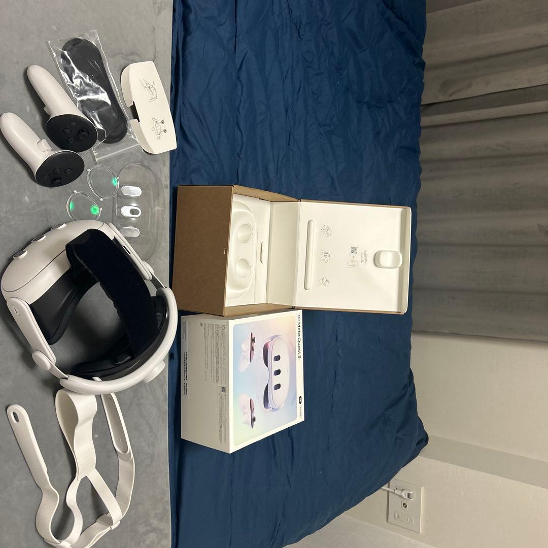 Quest3 512GB (ヘッドギア、レンズカバ、度付きレンズセット) Meta Quest 3 512GB (旧Oculus) [VRヘッドセット /解像度が30％向上 /2