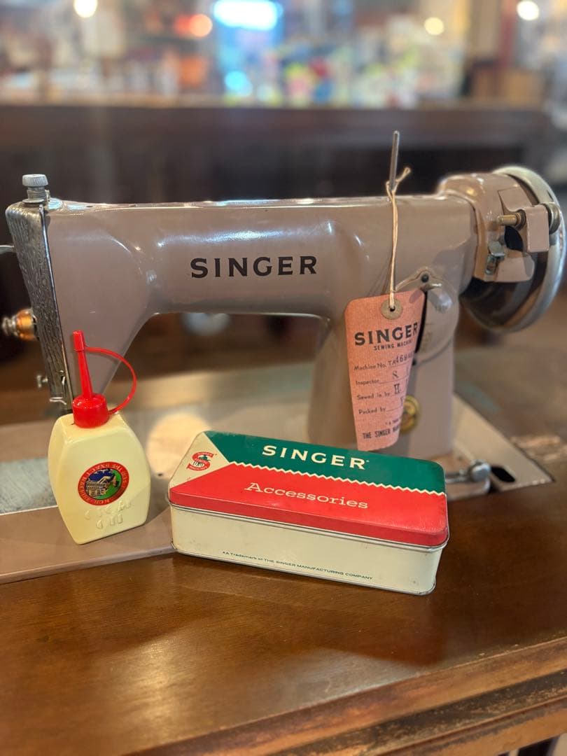SINGER シンガー 足踏みミシン アンティーク ヴィンテージ 什器 - メルカリ